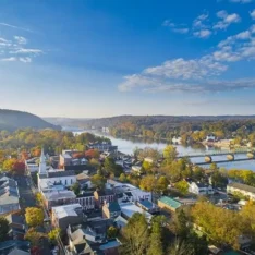 Lambertville city view for Hyatus furnished homes